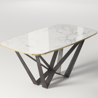大理石餐桌免费3d模型