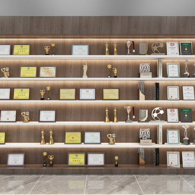  现代奖杯su模型 