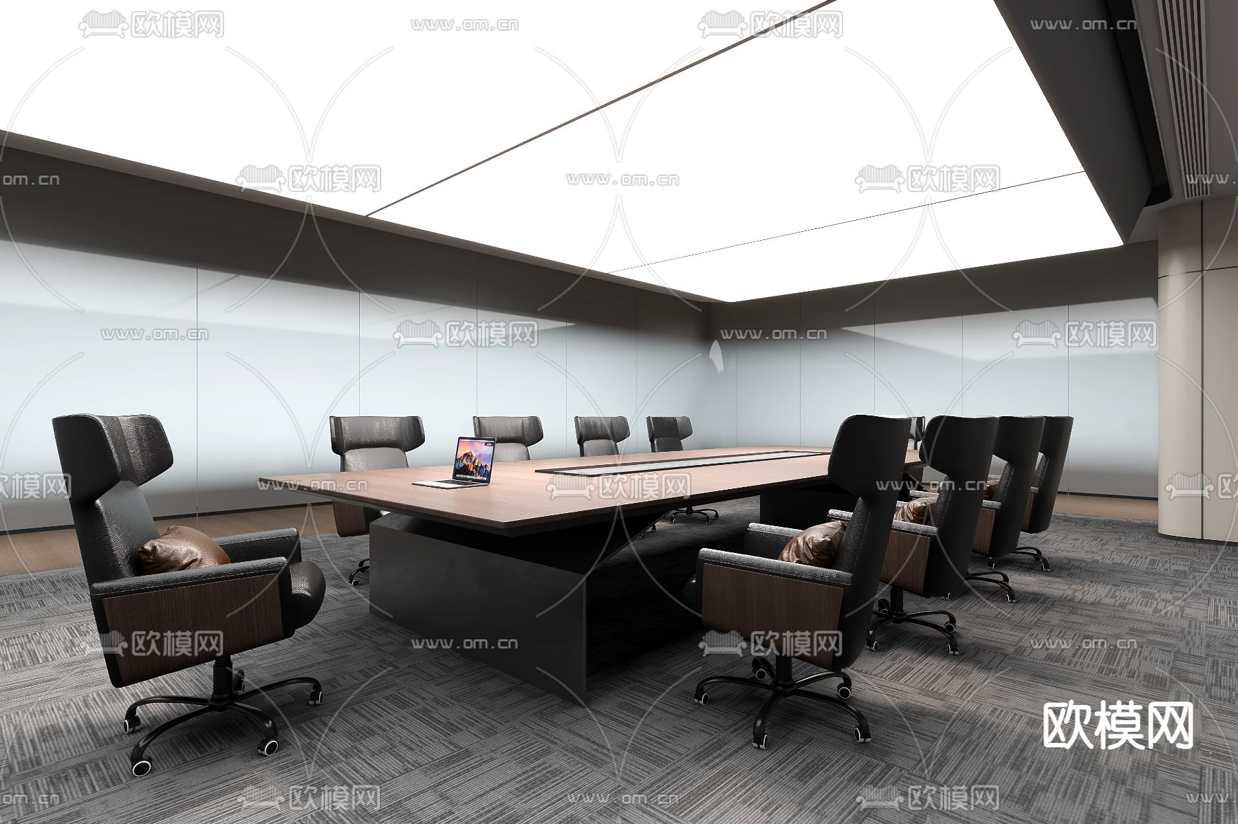 现代会议室3d模型下载