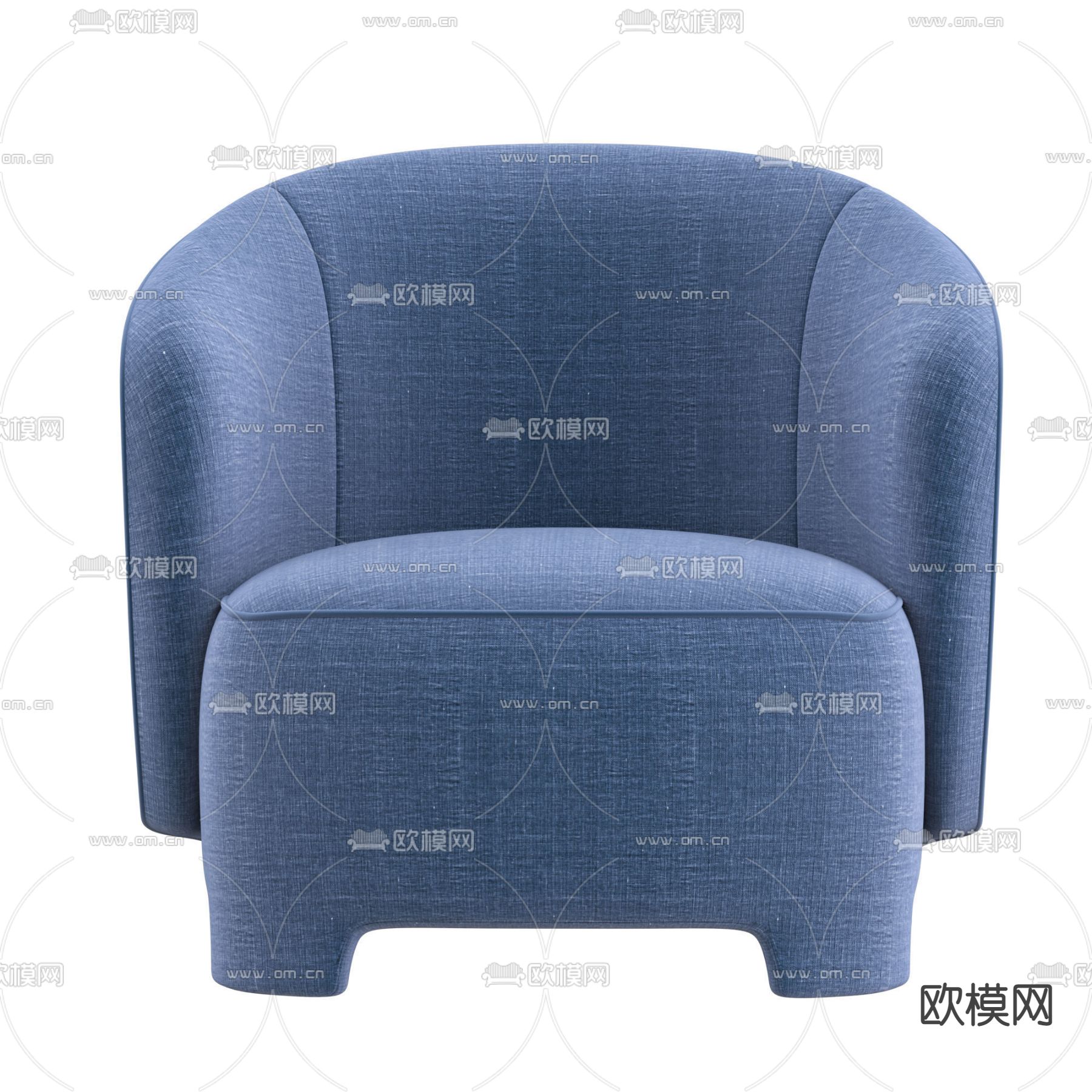 现代布艺单人沙发3d模型下载（渲染图4）