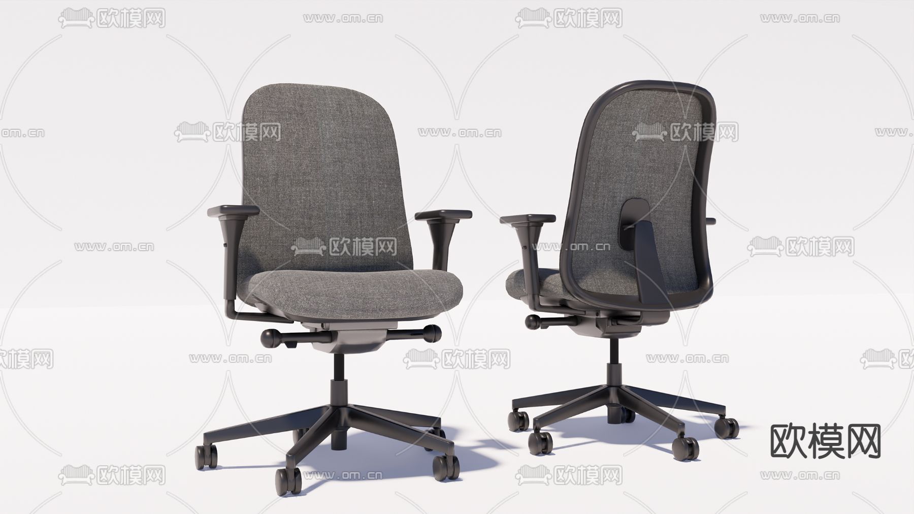 现代办公椅su模型下载（渲染图1）