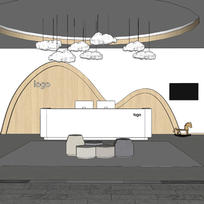  现代早教早托中心su模型 