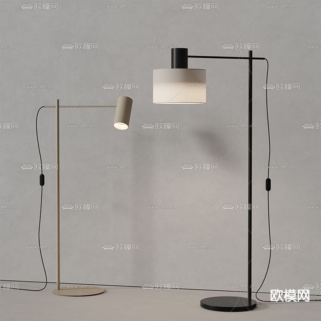 现代简约落地灯3d模型