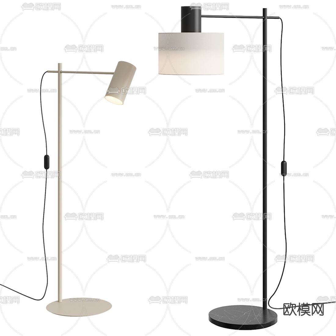 现代简约落地灯3d模型