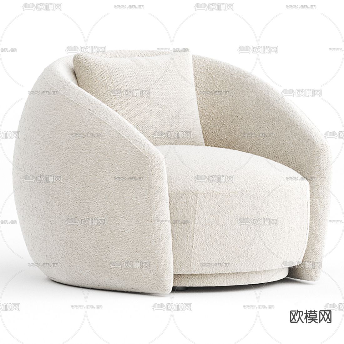 现代布艺单人沙发3d模型
