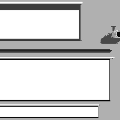  现代投影幕布su模型 