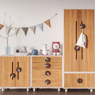  北欧儿童衣柜su模型 