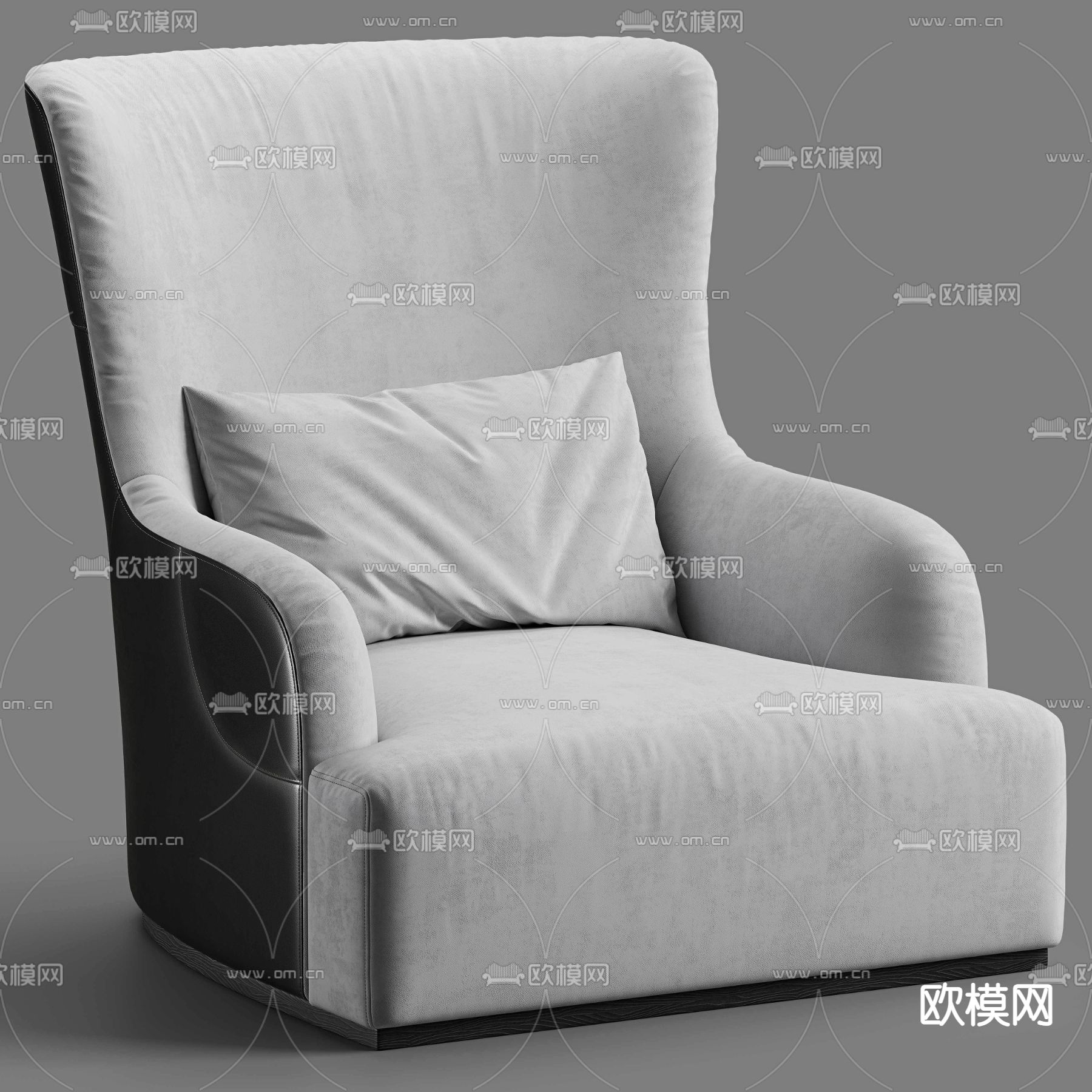 Meridiani 现代布艺休闲沙发3d模型下载（渲染图4）