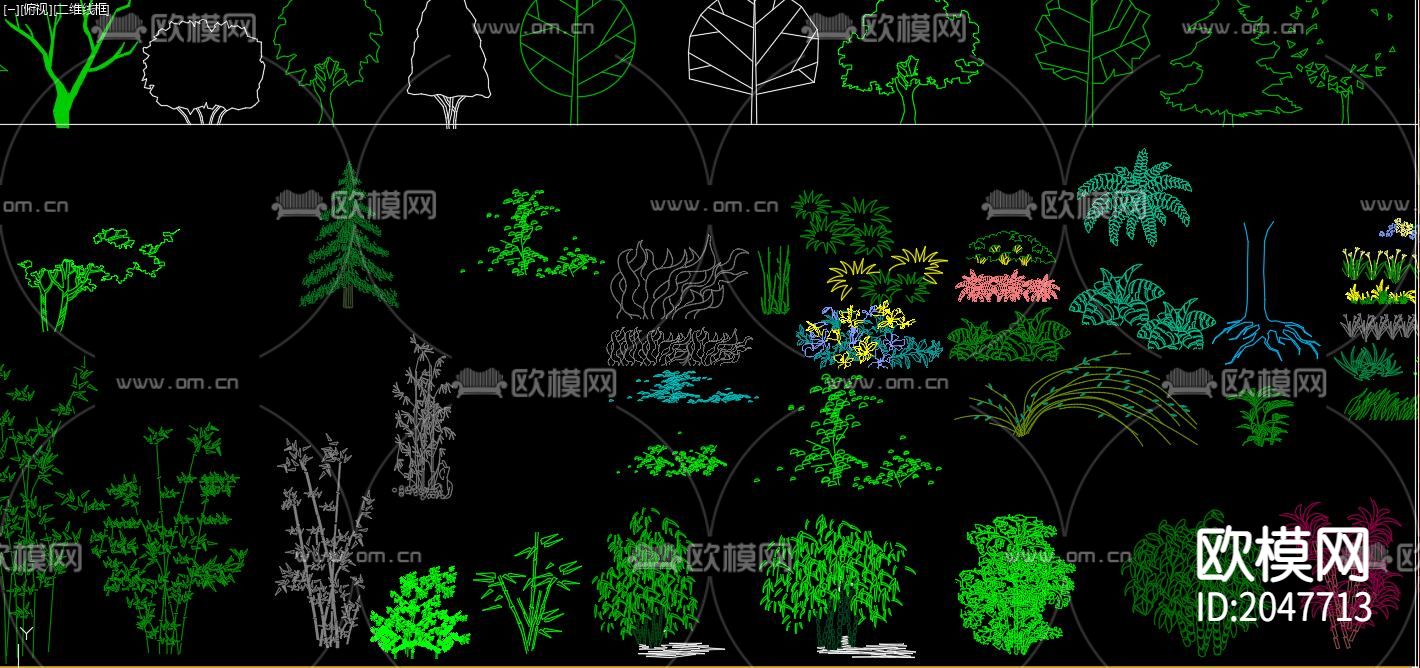 植物cad图库下载（渲染图1）