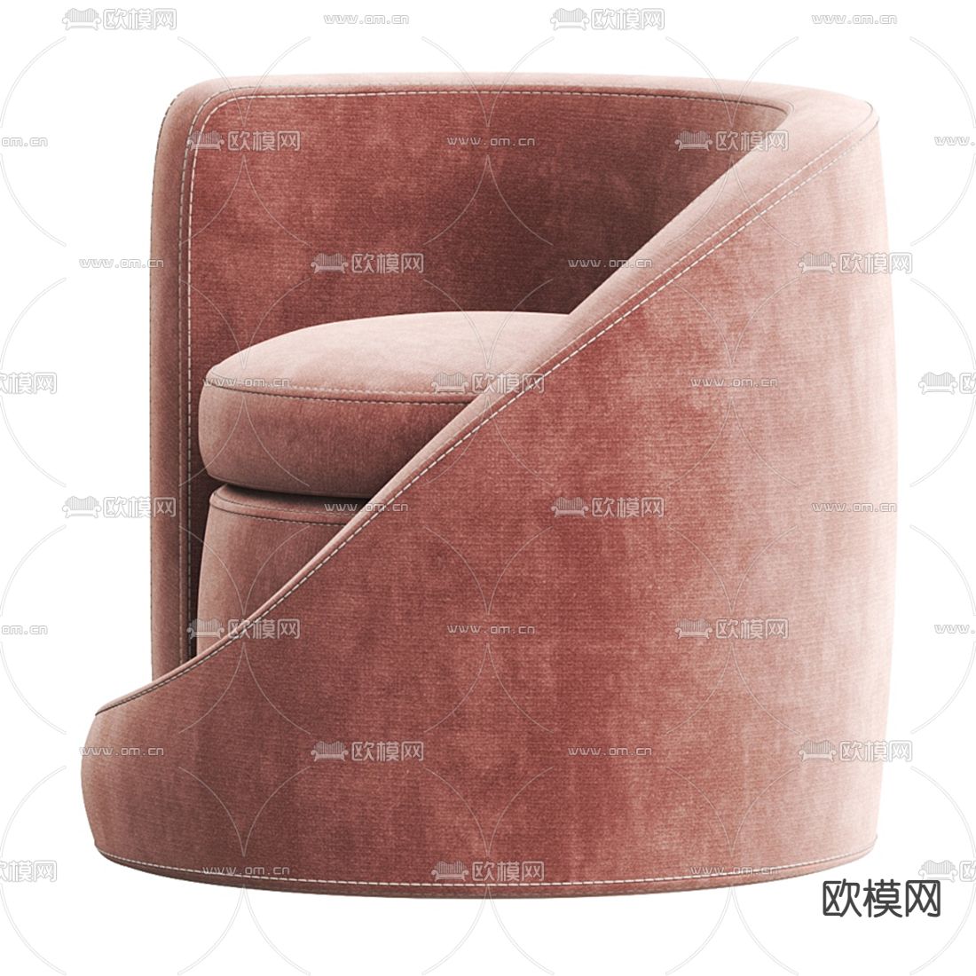 现代布艺休闲沙发3d模型