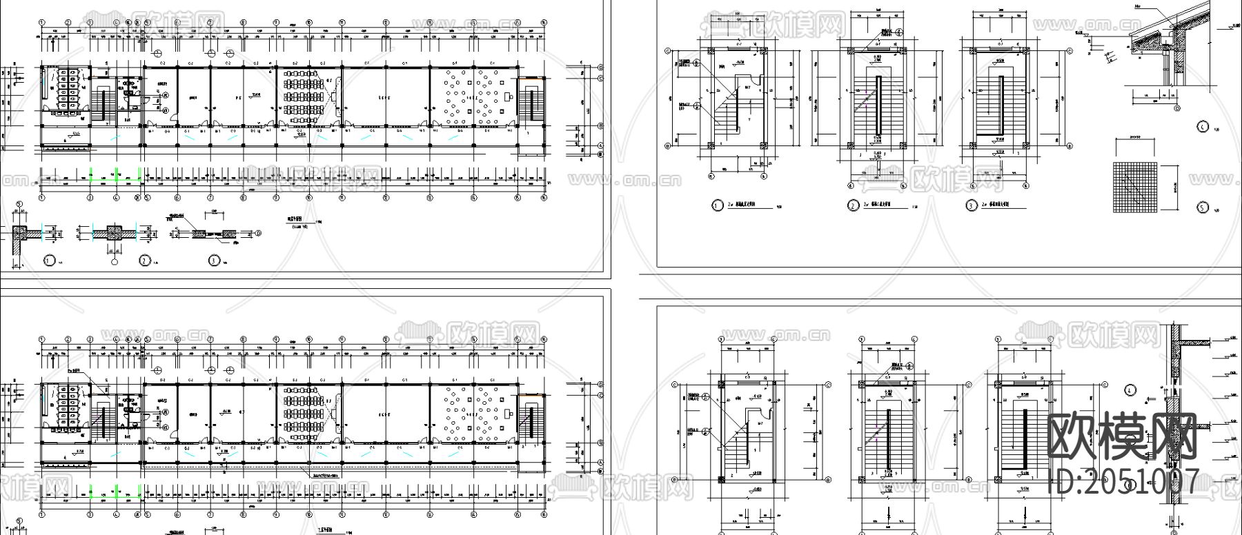 教学楼cad施工图下载（渲染图1）