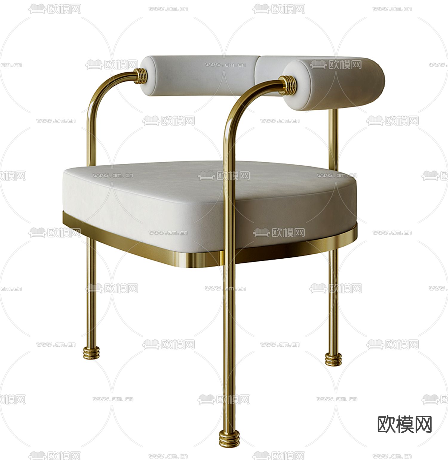 现代布艺单椅3d模型