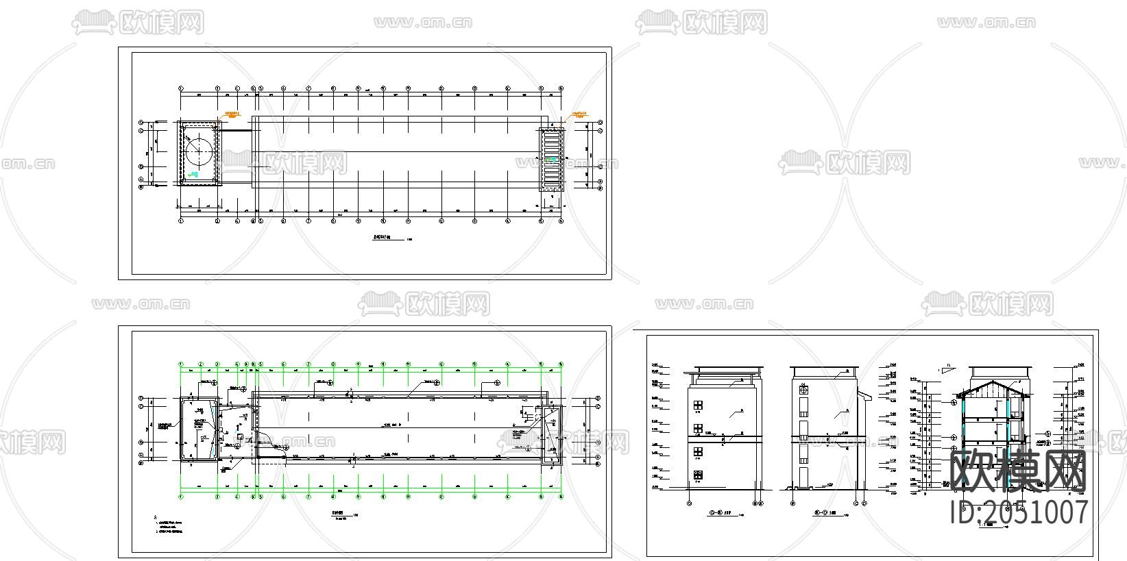 教学楼cad施工图下载（渲染图2）