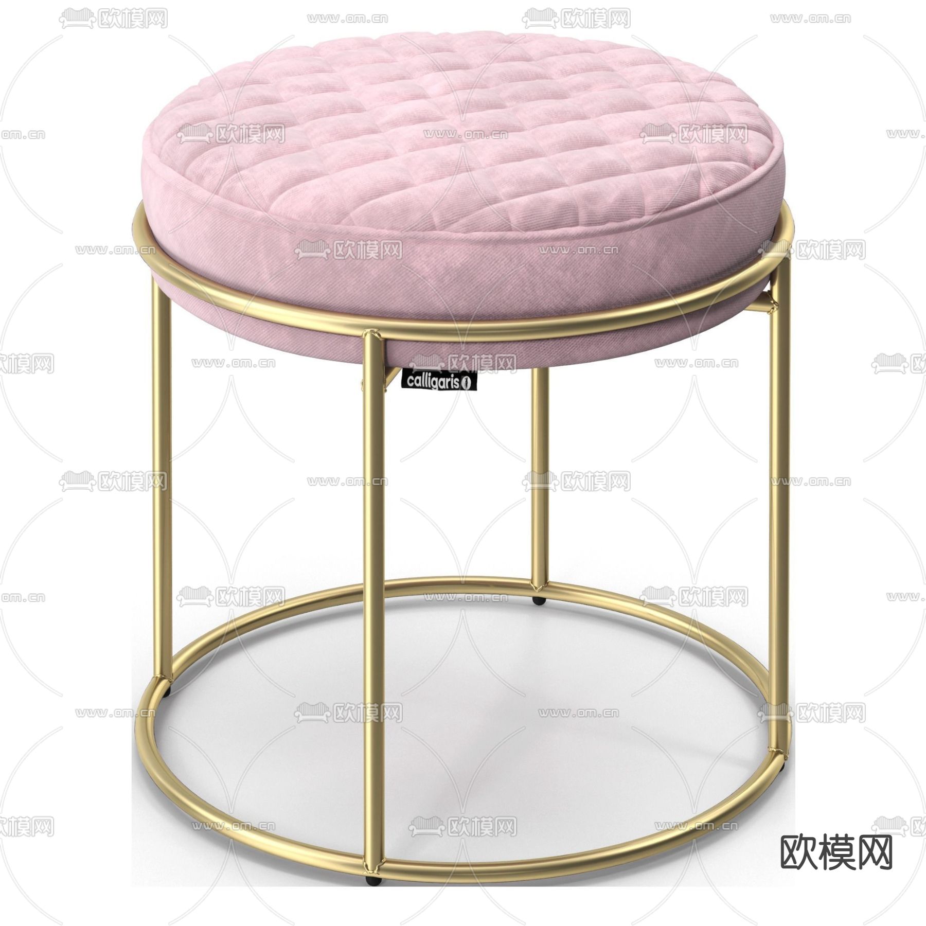 现代布艺吧椅3d模型