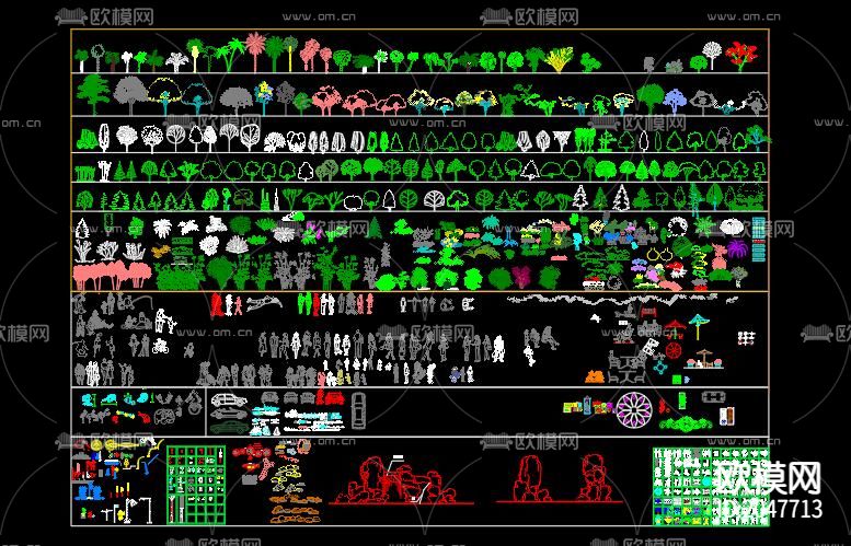 植物cad图库下载（渲染图10）