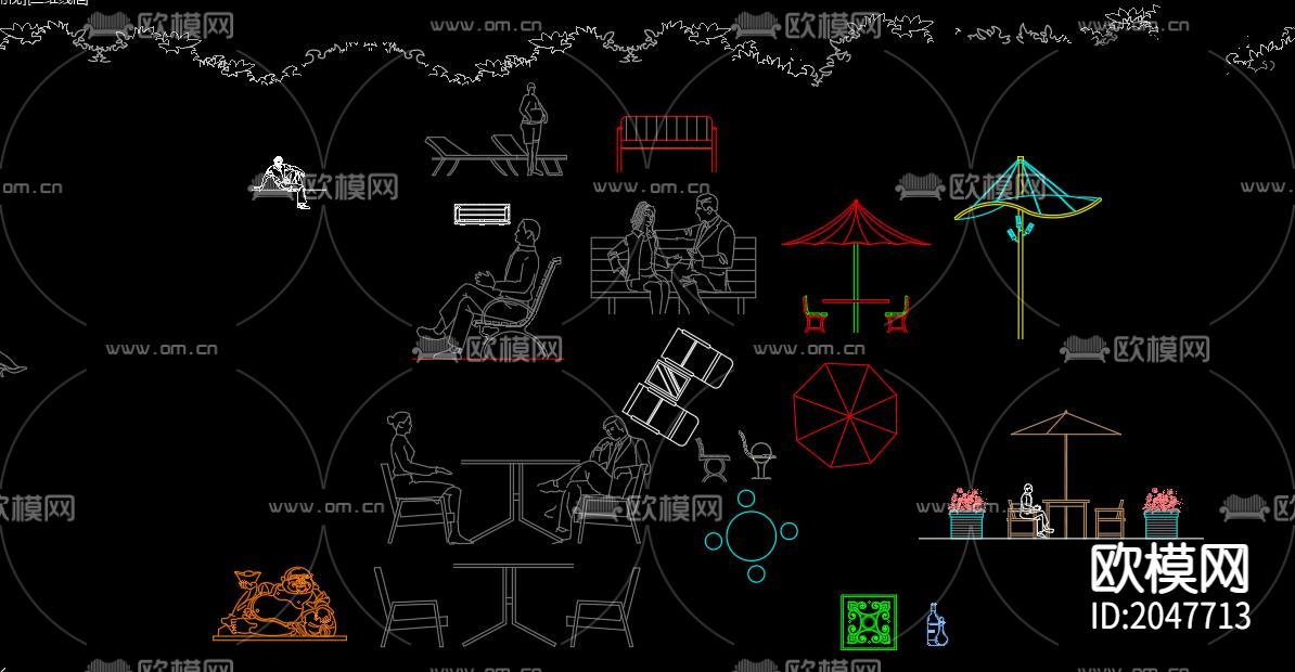 植物cad图库下载（渲染图4）