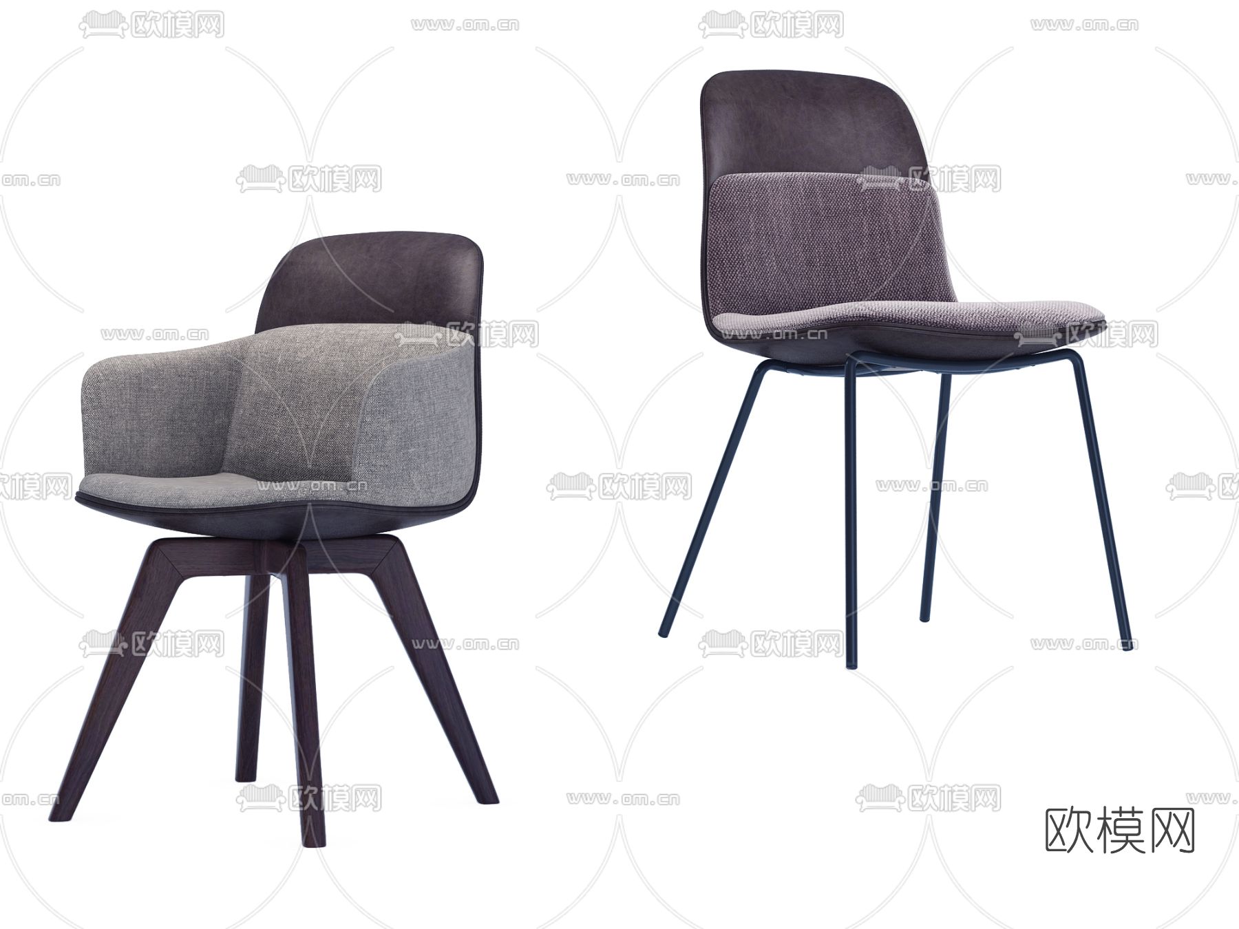 Molteni&C 现代布艺单椅免费3d模型下载