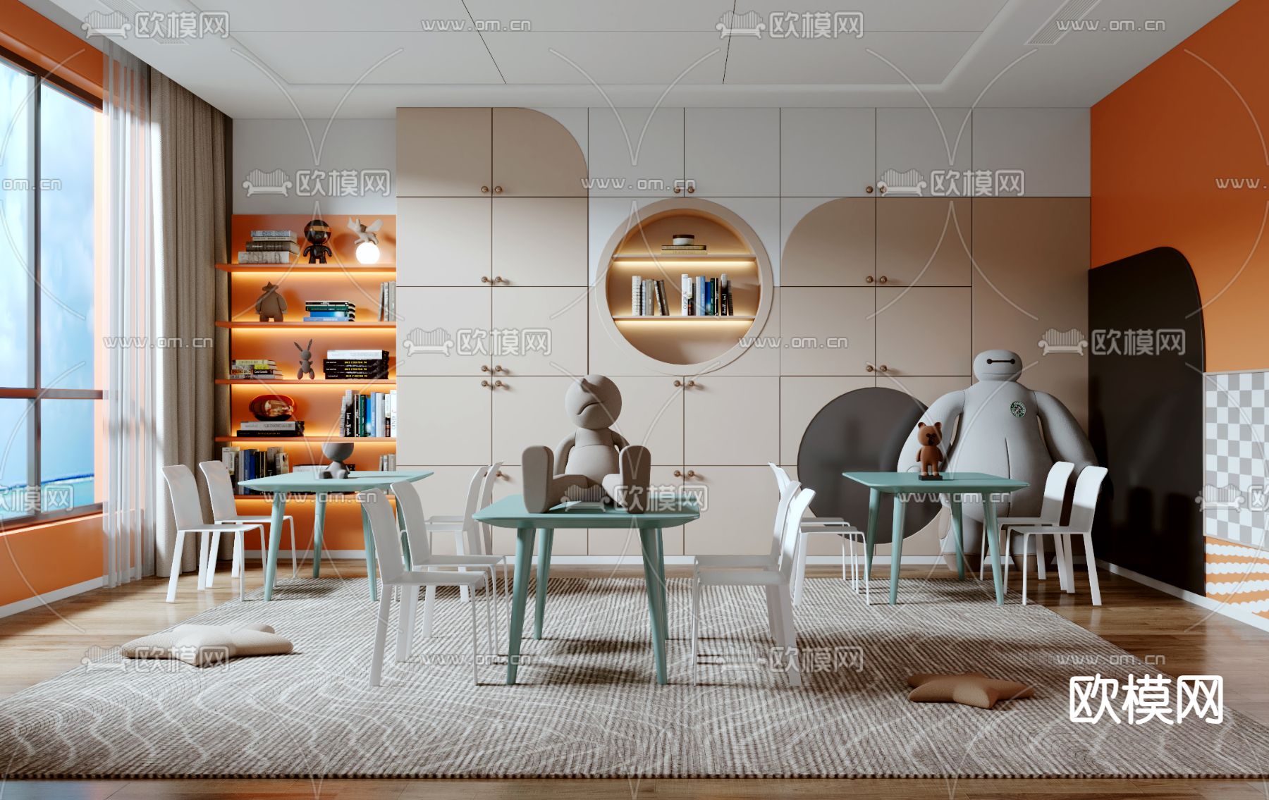 现代儿童活动室3d模型下载（渲染图4）