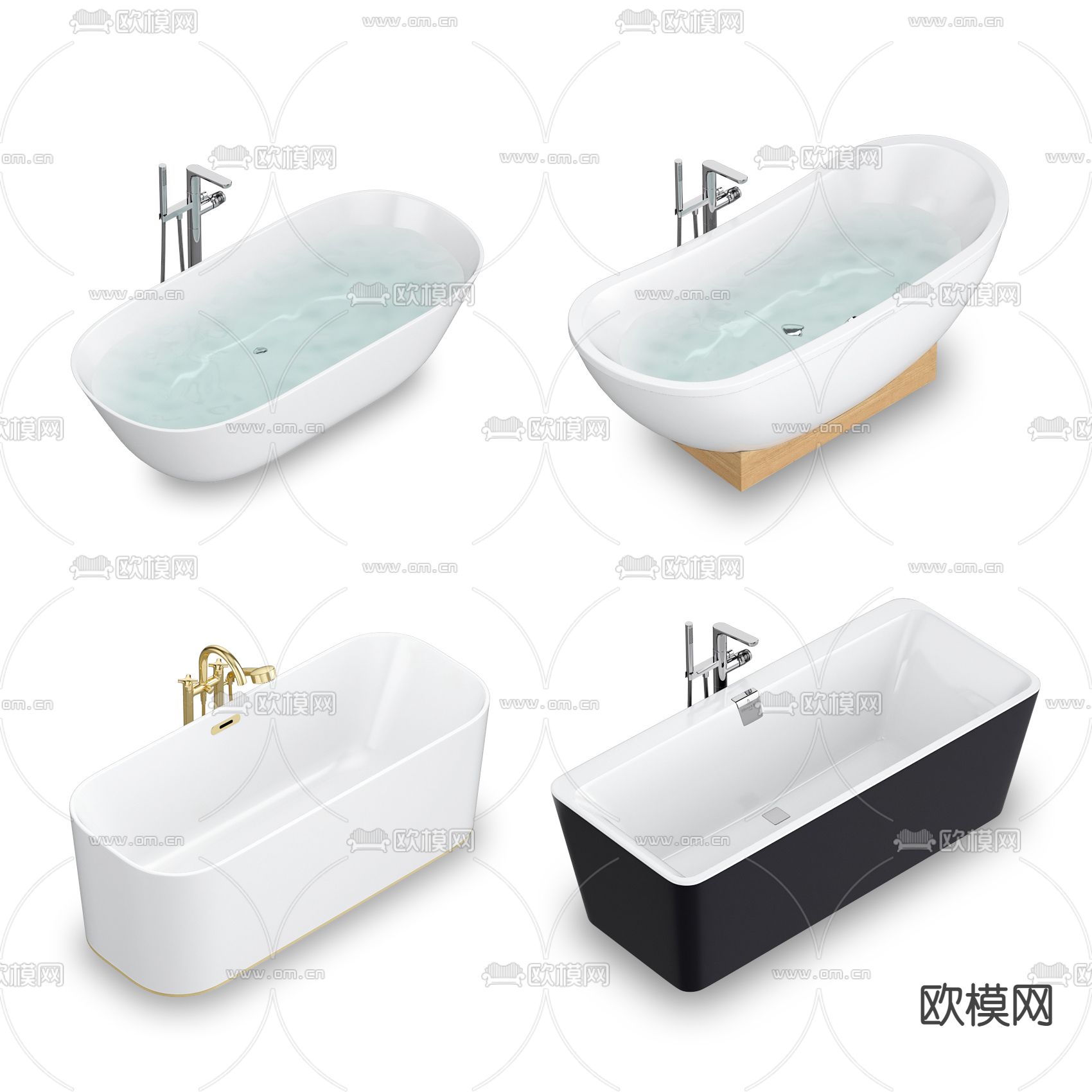 现代浴缸3d模型