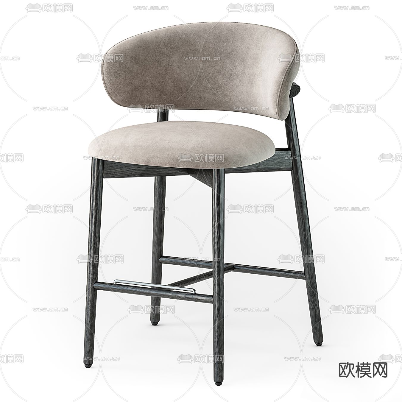 Calligaris 现代布艺吧台椅3d模型下载（渲染图3）