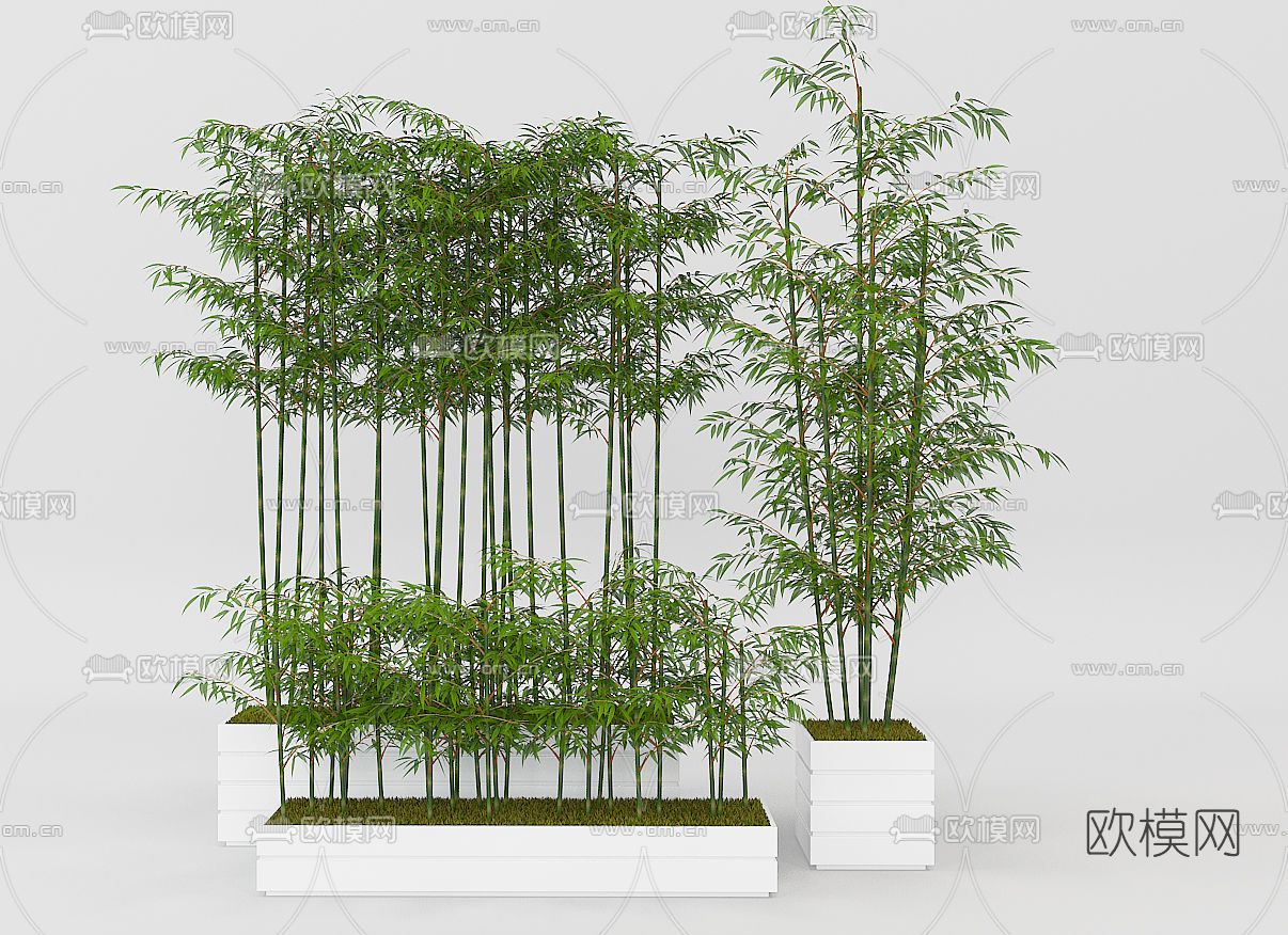 现代竹子免费3d模型下载