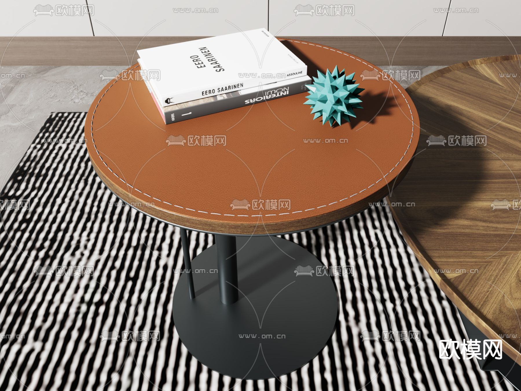 现代茶几su模型