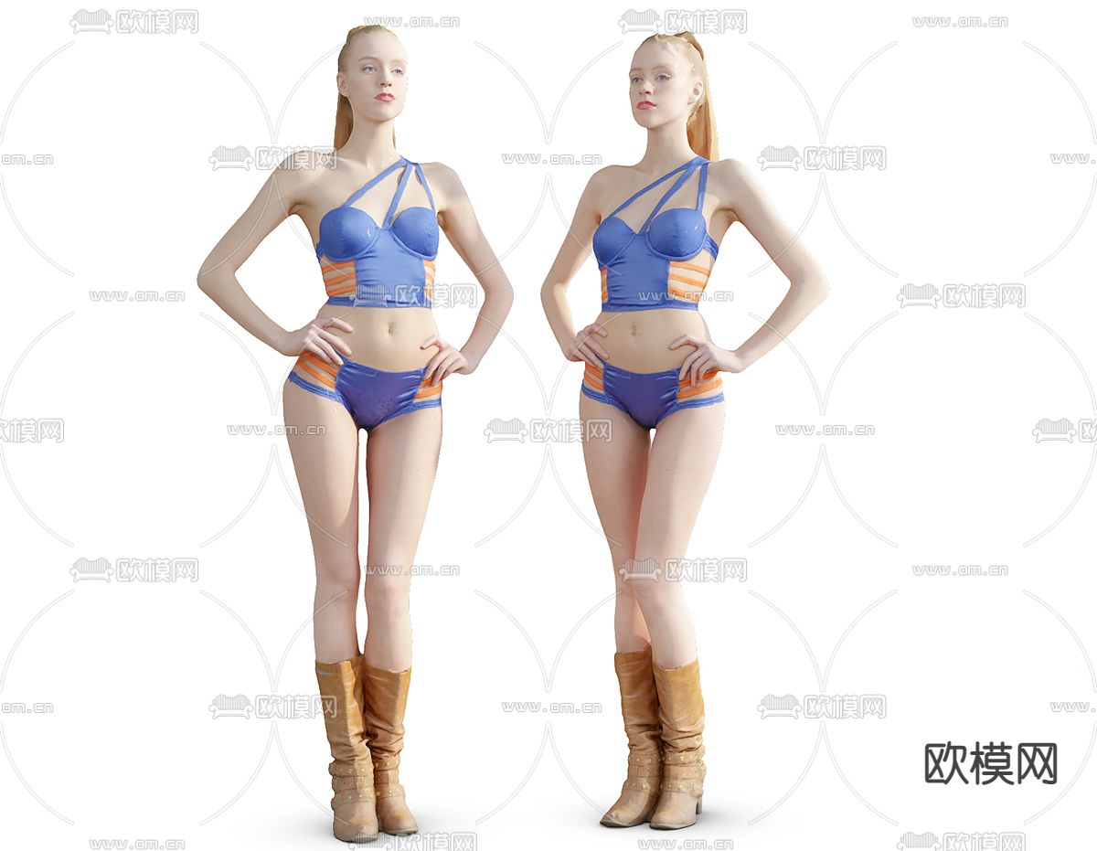 现代女性人物免费3d模型下载