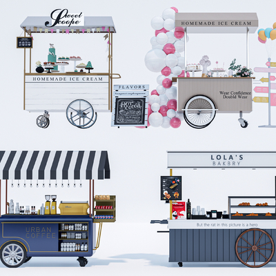  现代售货车su模型 