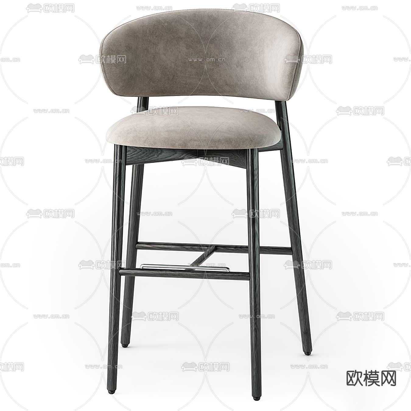 Calligaris 现代布艺吧台椅3d模型下载（渲染图2）
