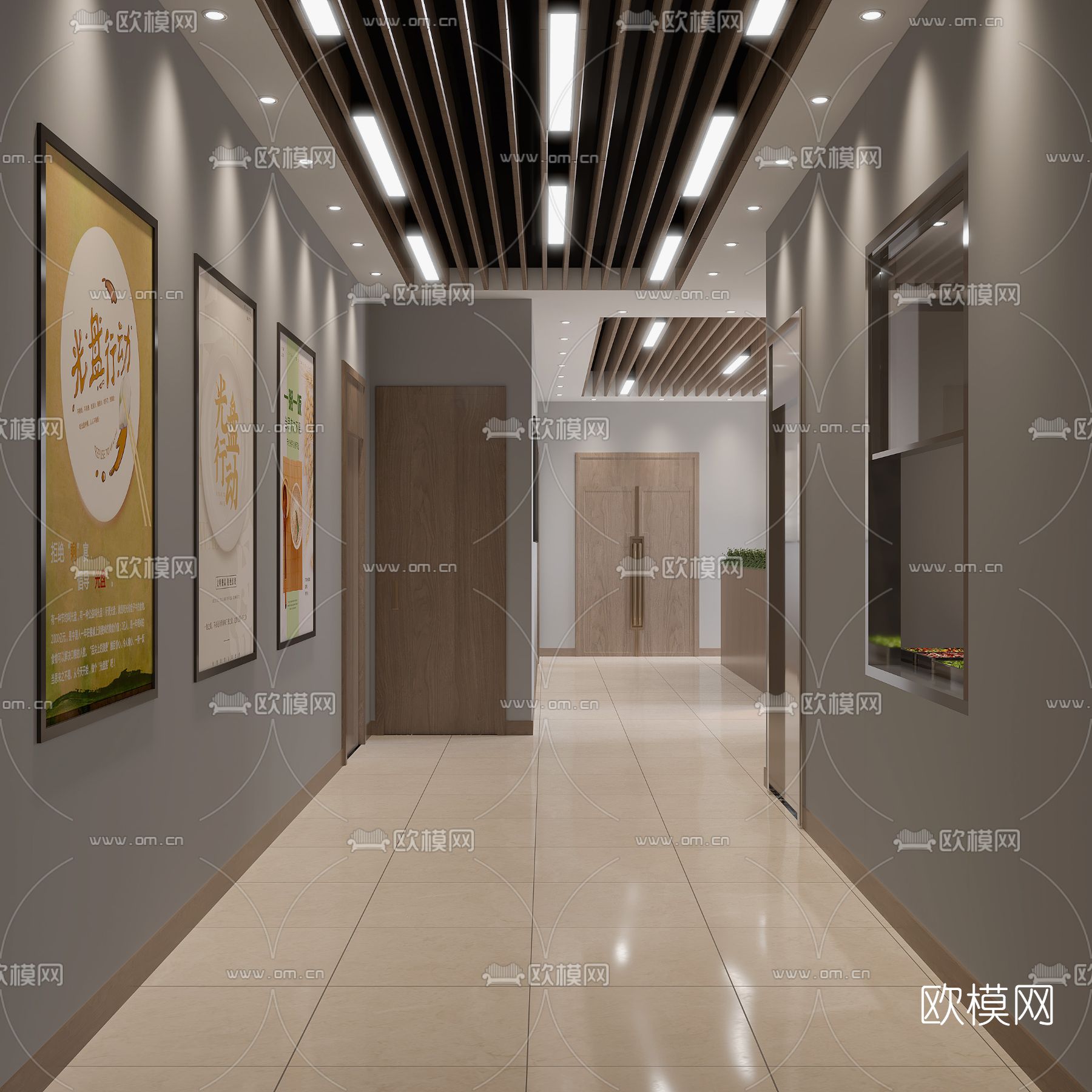 现代酒店餐厅包房免费3d模型下载（渲染图2）