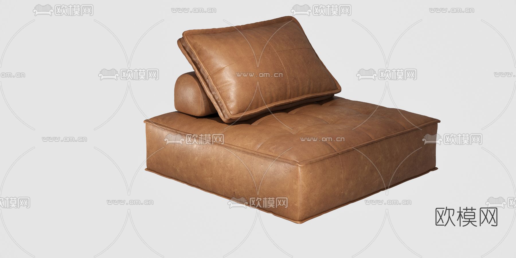 现代皮革懒人沙发免费3d模型下载