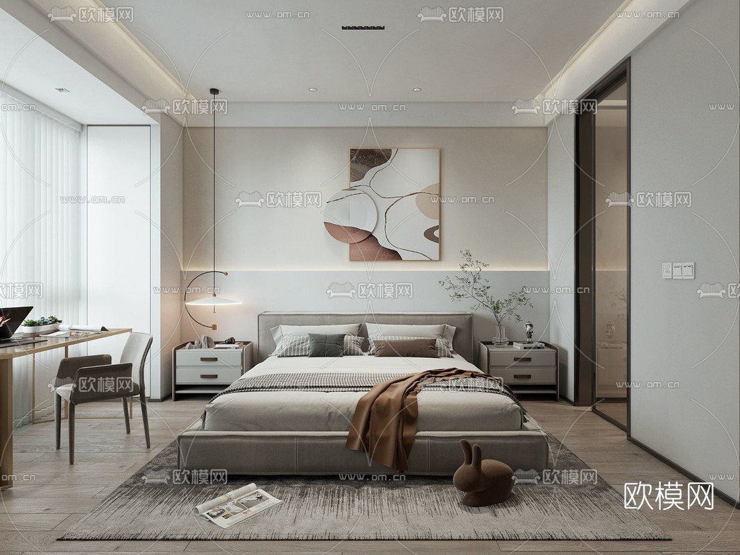 现代卧室免费3d模型