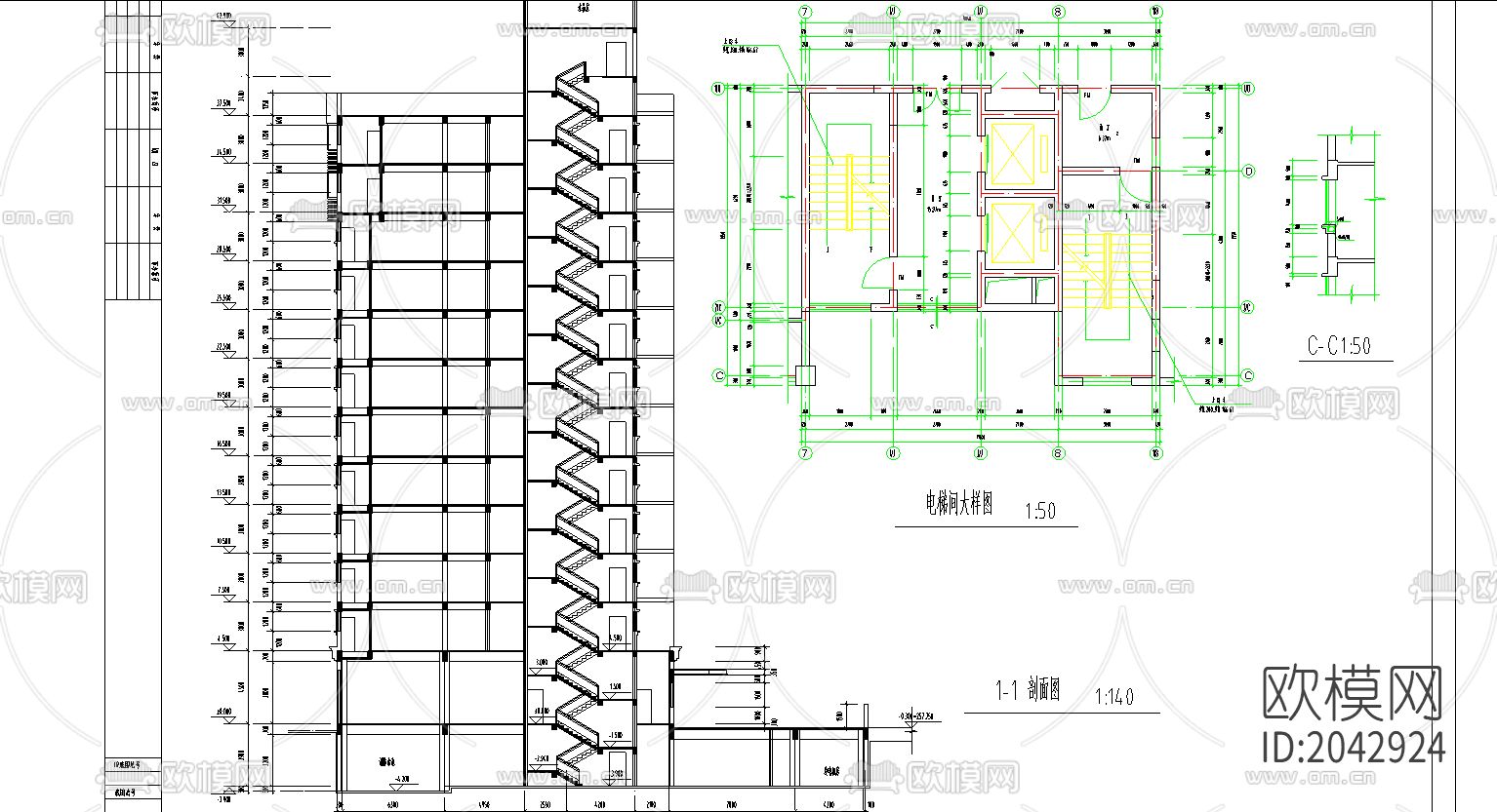 学生宿舍cad施工图下载（渲染图3）