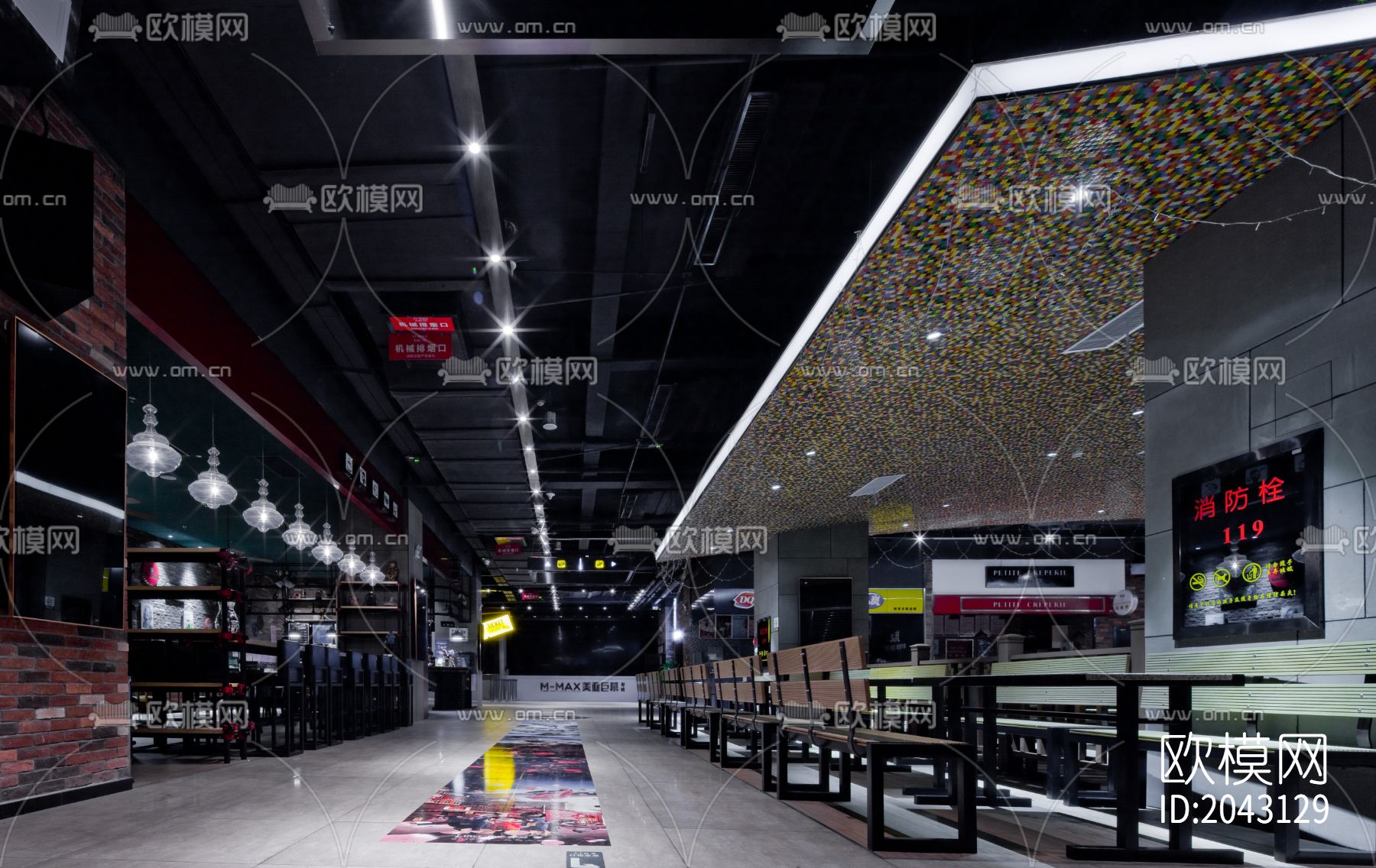 电影院cad施工图下载（渲染图5）