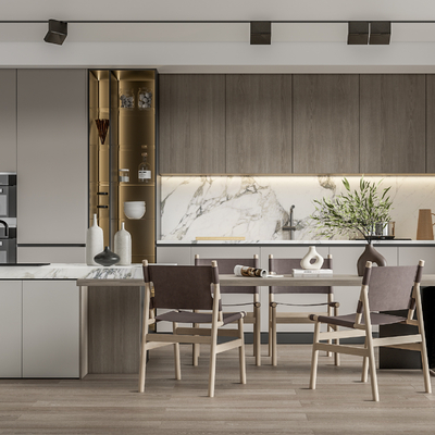 现代餐厅su模型