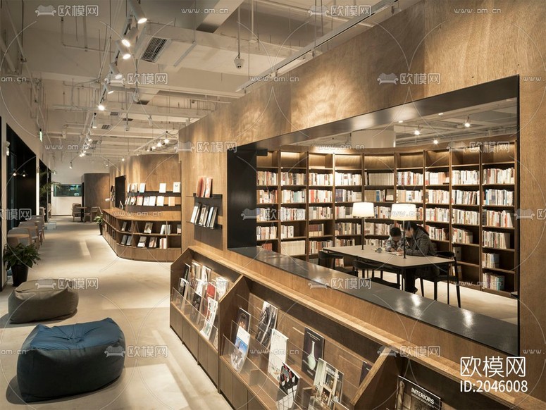 圖書館cad施工圖下載(渲染圖5)