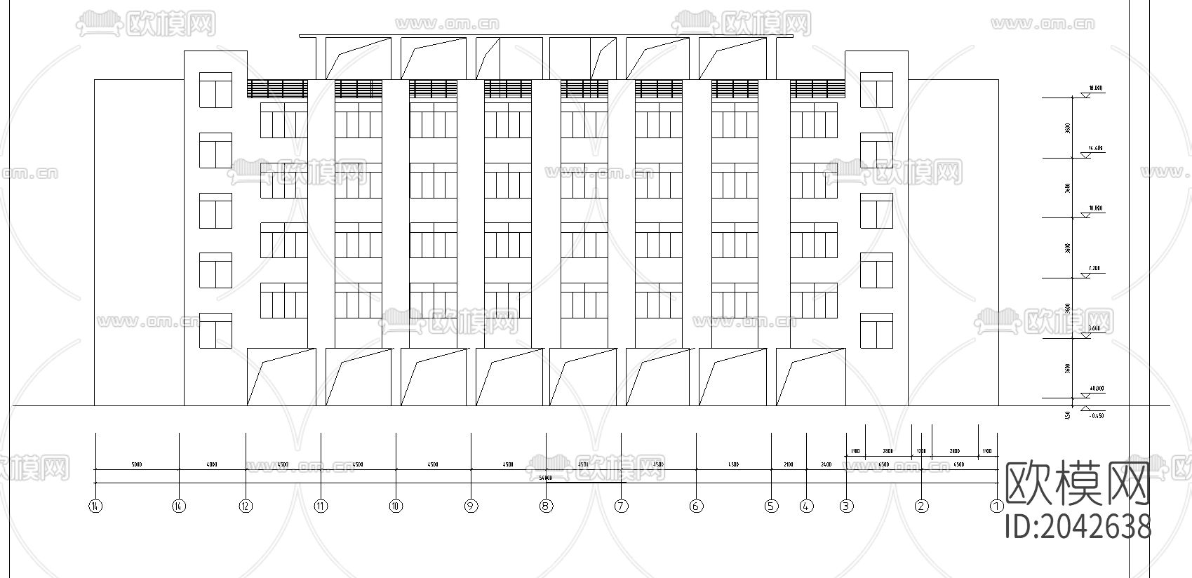 教学楼cad施工图下载（渲染图2）