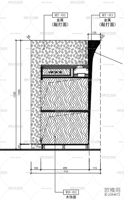 咨询吧台节点大样下载（渲染图4）