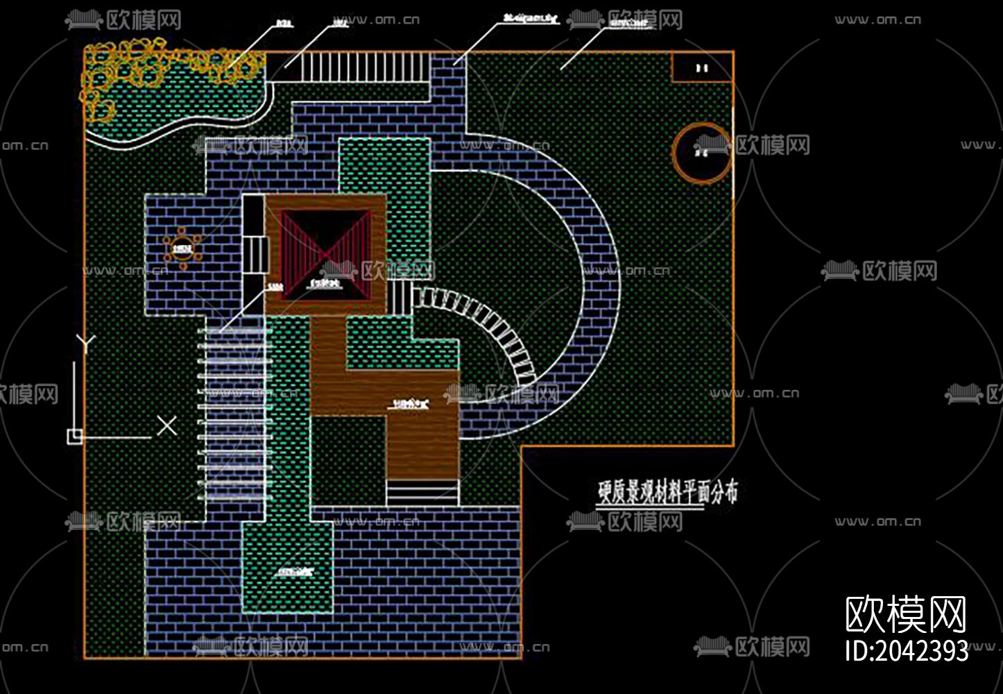 屋顶花园cad施工图下载（渲染图4）