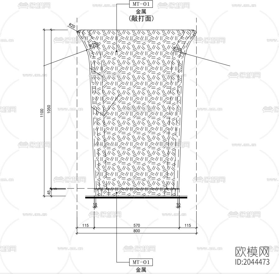 咨询吧台节点大样下载（渲染图1）