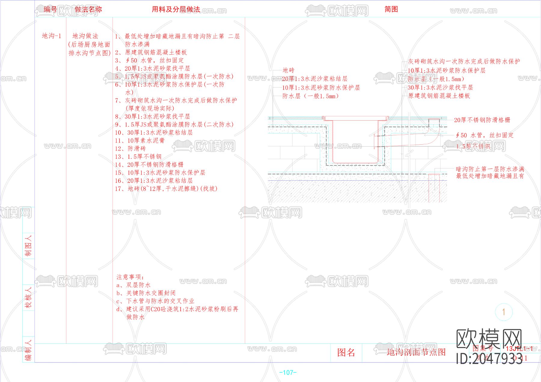 石材木板节点大样下载（渲染图3）