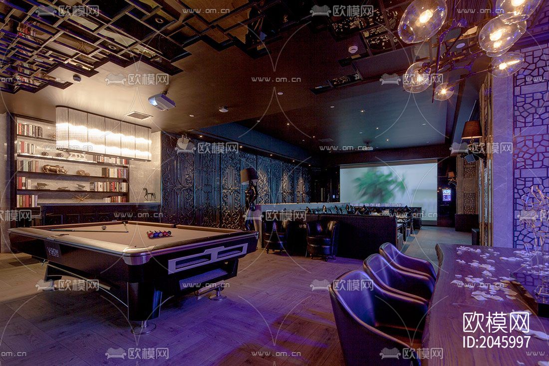 餐厅cad效果图下载（渲染图2）