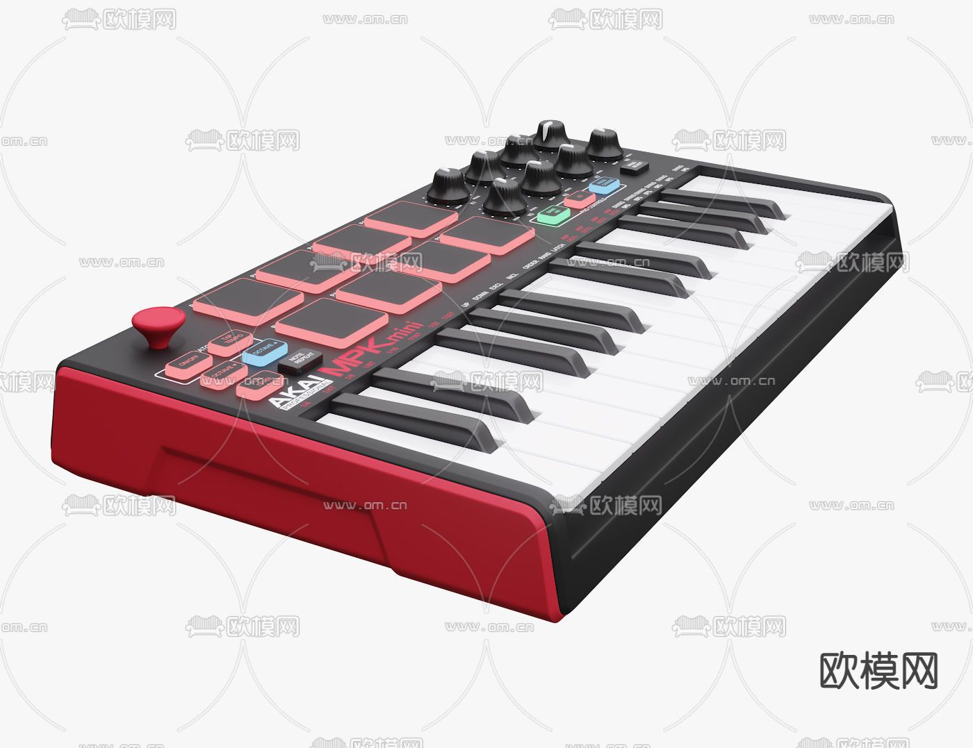 现代电子琴3d模型下载（渲染图2）