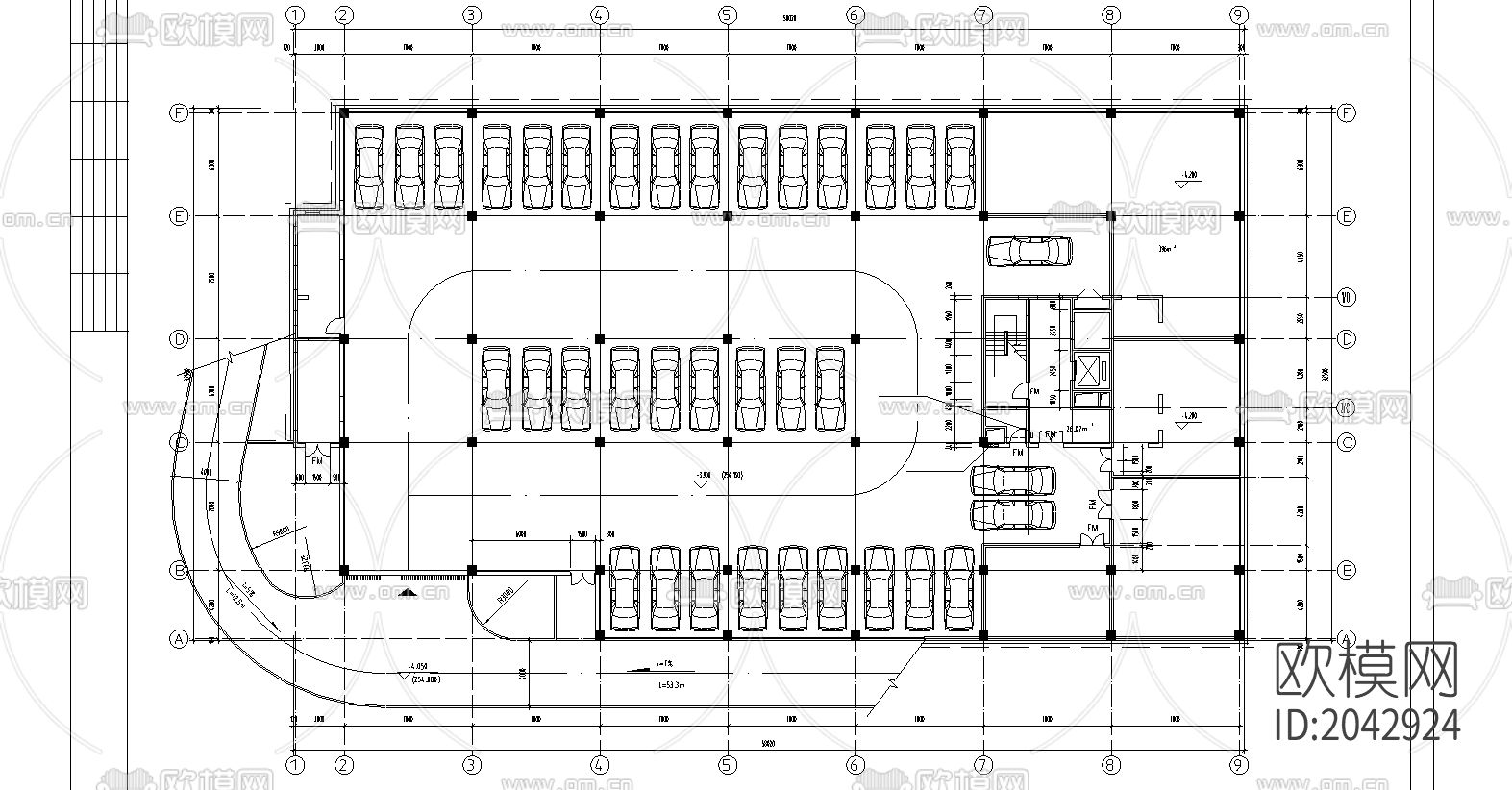学生宿舍cad施工图下载（渲染图2）