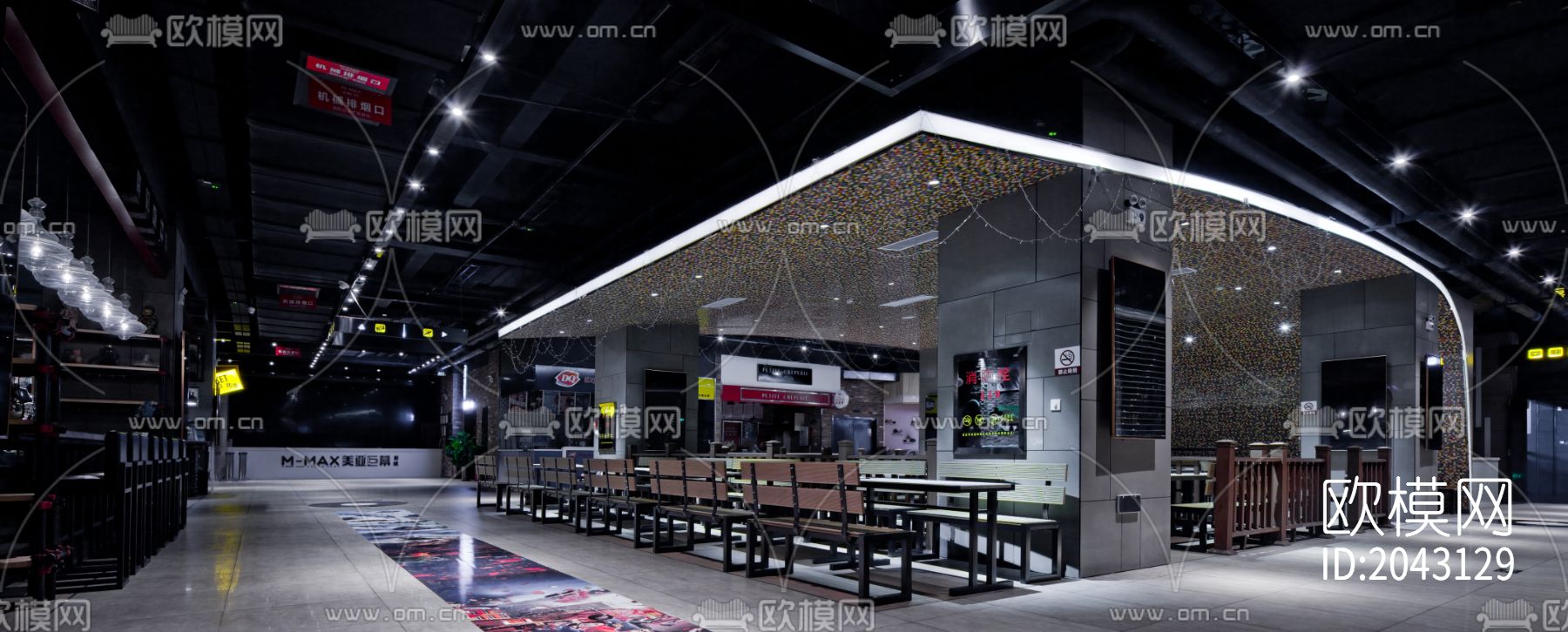 电影院cad施工图下载（渲染图7）