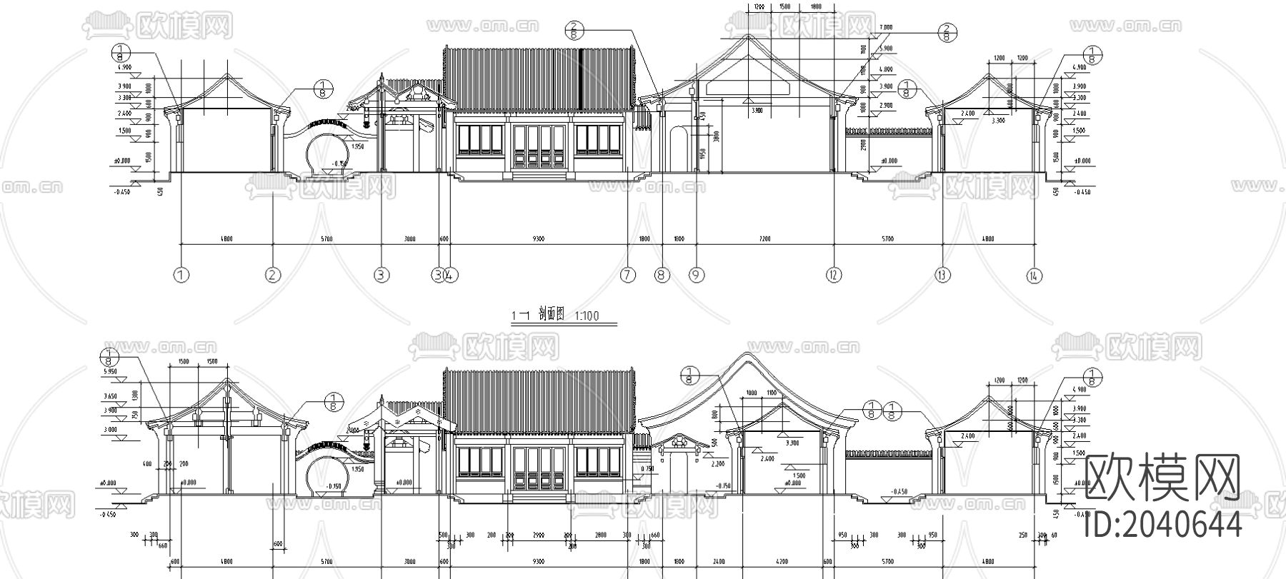 四合院节点大样下载（渲染图1）