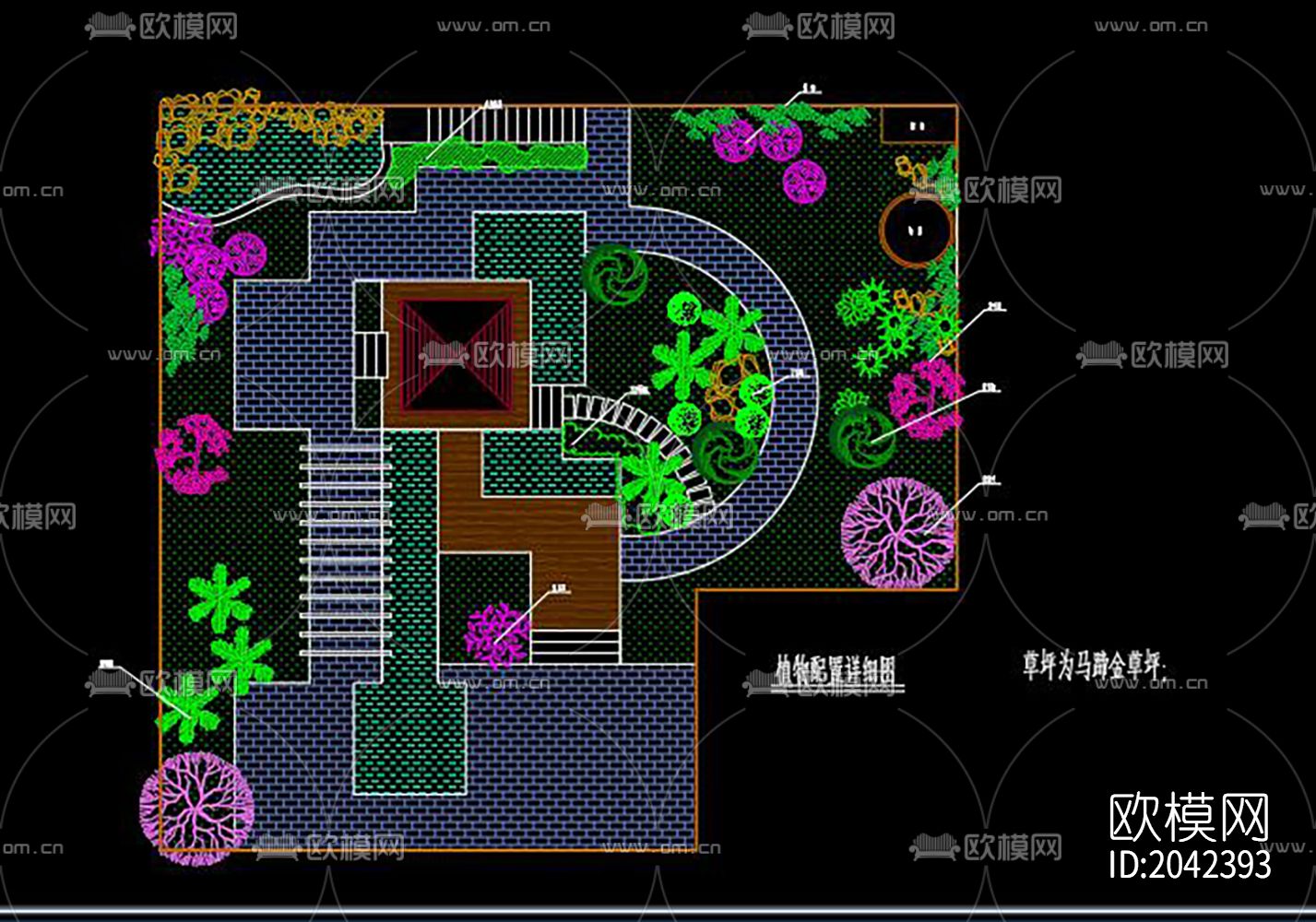 屋顶花园cad施工图下载（渲染图1）