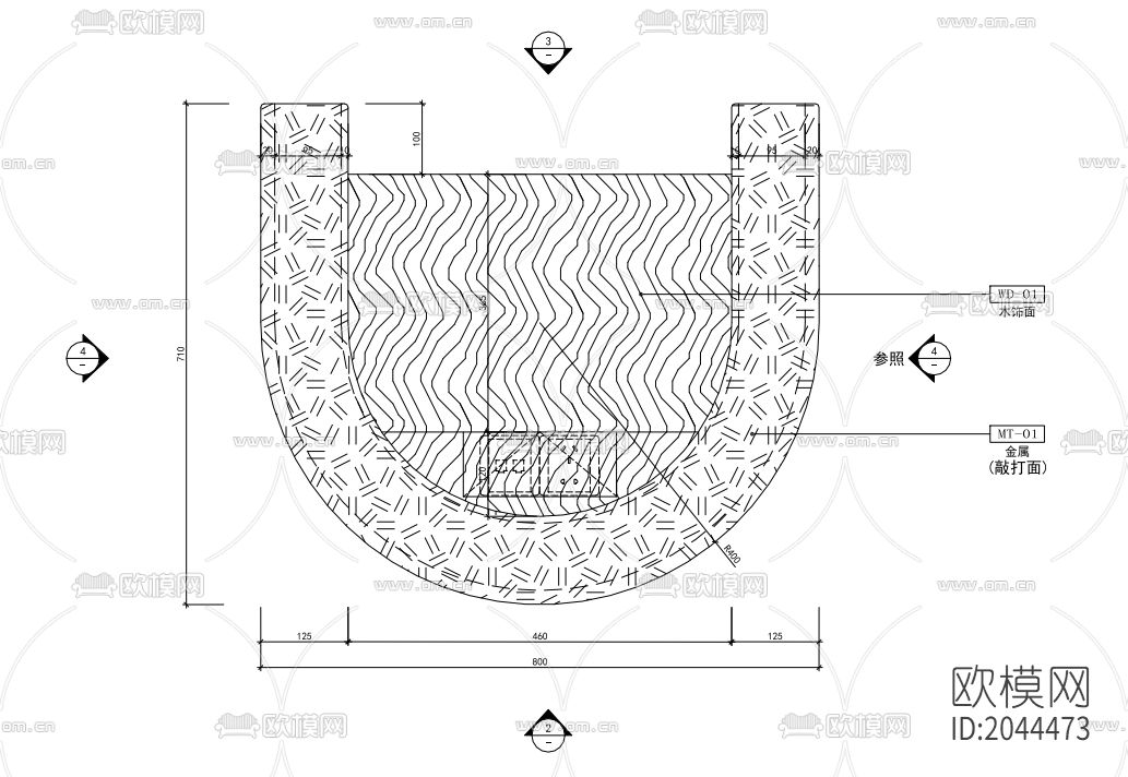 咨询吧台节点大样下载（渲染图5）