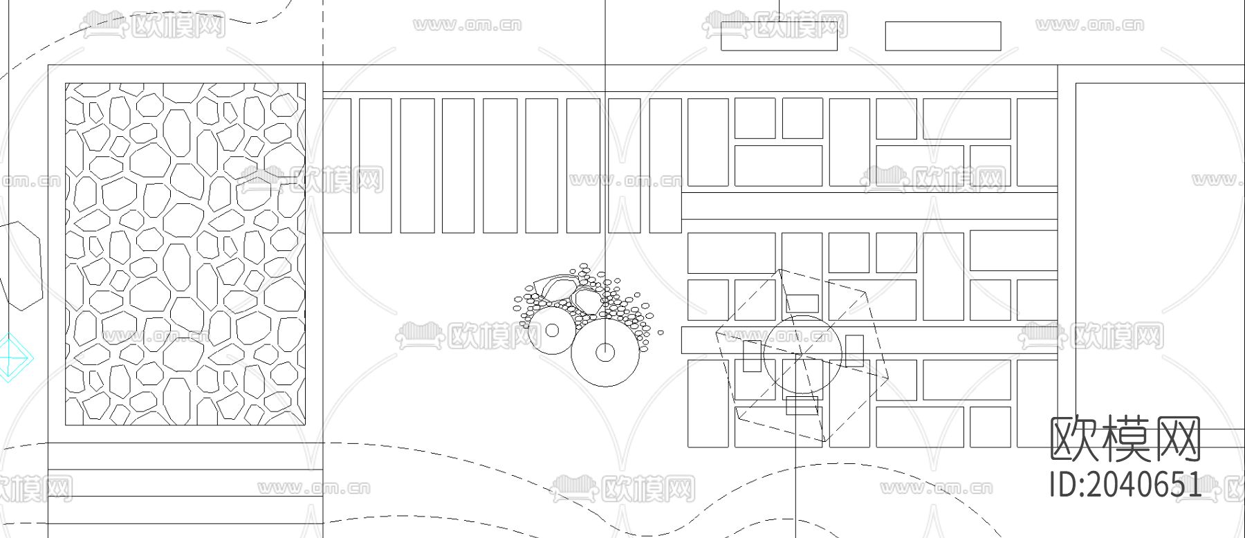 屋顶花园cad施工图下载（渲染图2）