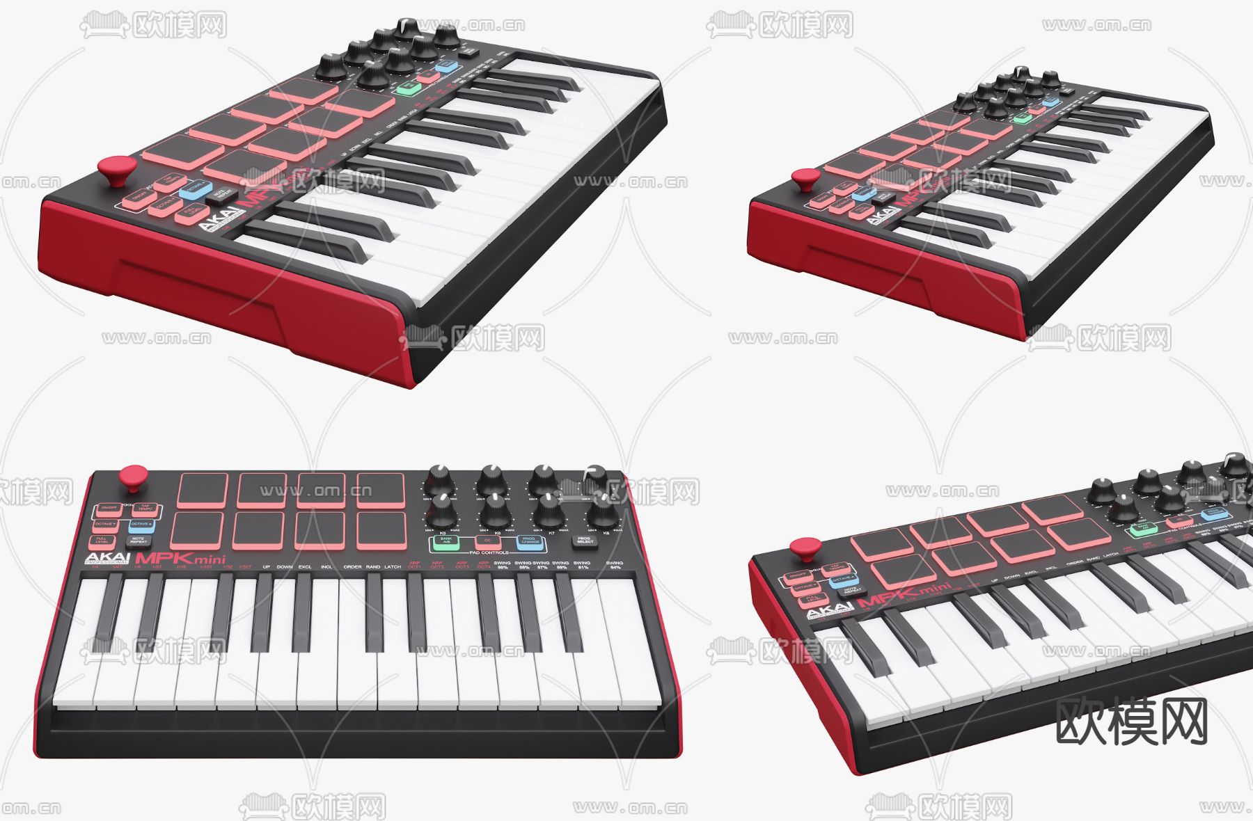 现代电子琴3d模型下载（渲染图1）